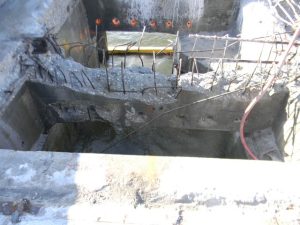 Dock Concrete Spall before repair