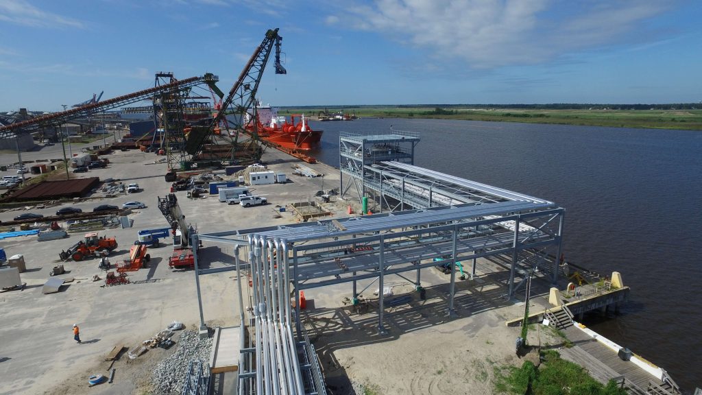 North Carolinia Wilmington port authority piling installation