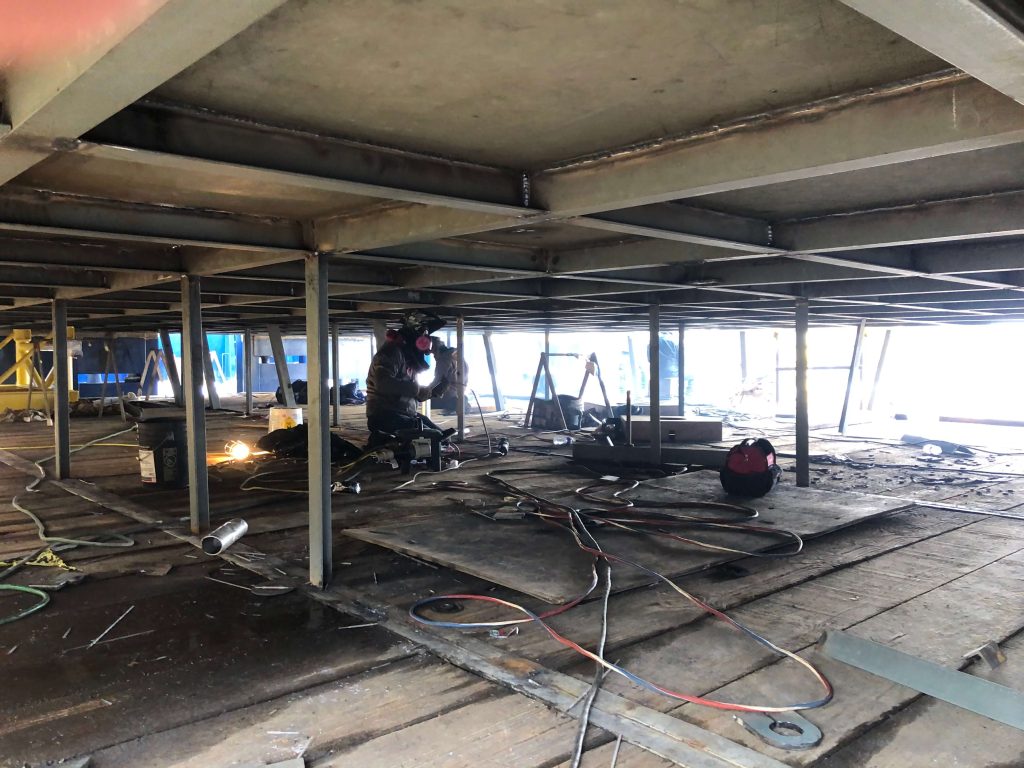 precon marine welding welding beams to new vessels